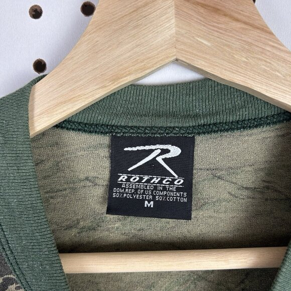 Rothco Vintage Camo T Shirt Small 90s Hunting Short Sleeve Print Military - Picture 5 of 6